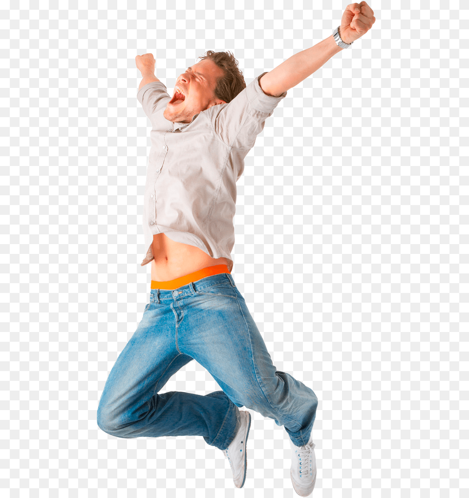 Happy Student Jump, Clothing, Pants, Adult, Man Free Transparent Png