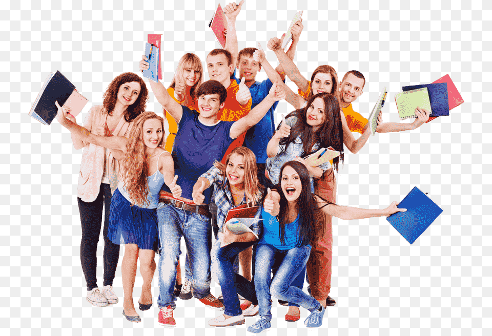 Happy Students, Jeans, Pants, Groupshot, Clothing Png Image