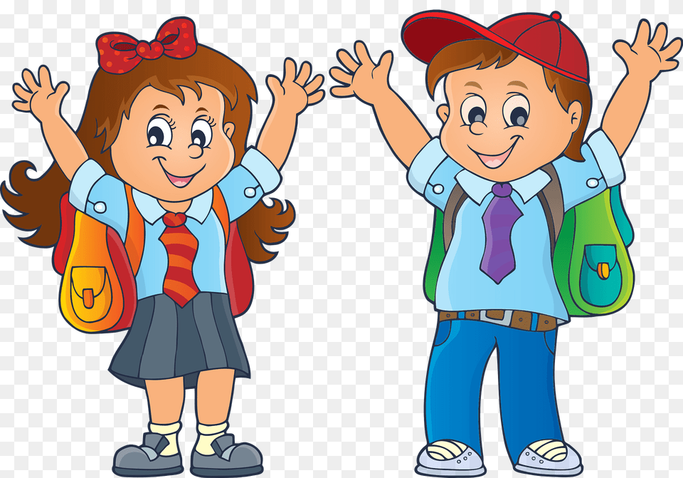 Happy Students Clipart, Baby, Person, Accessories, Formal Wear Free Png