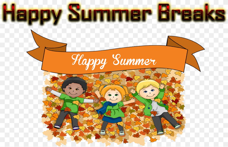 Happy Summer Breaks Background Daycare Thanksgiving Clip Art, Baby, Book, Comics, Person Free Png