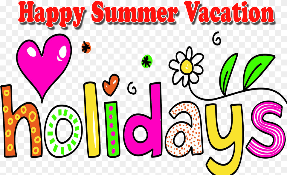 Happy Summer Vacation Free, Text Png Image