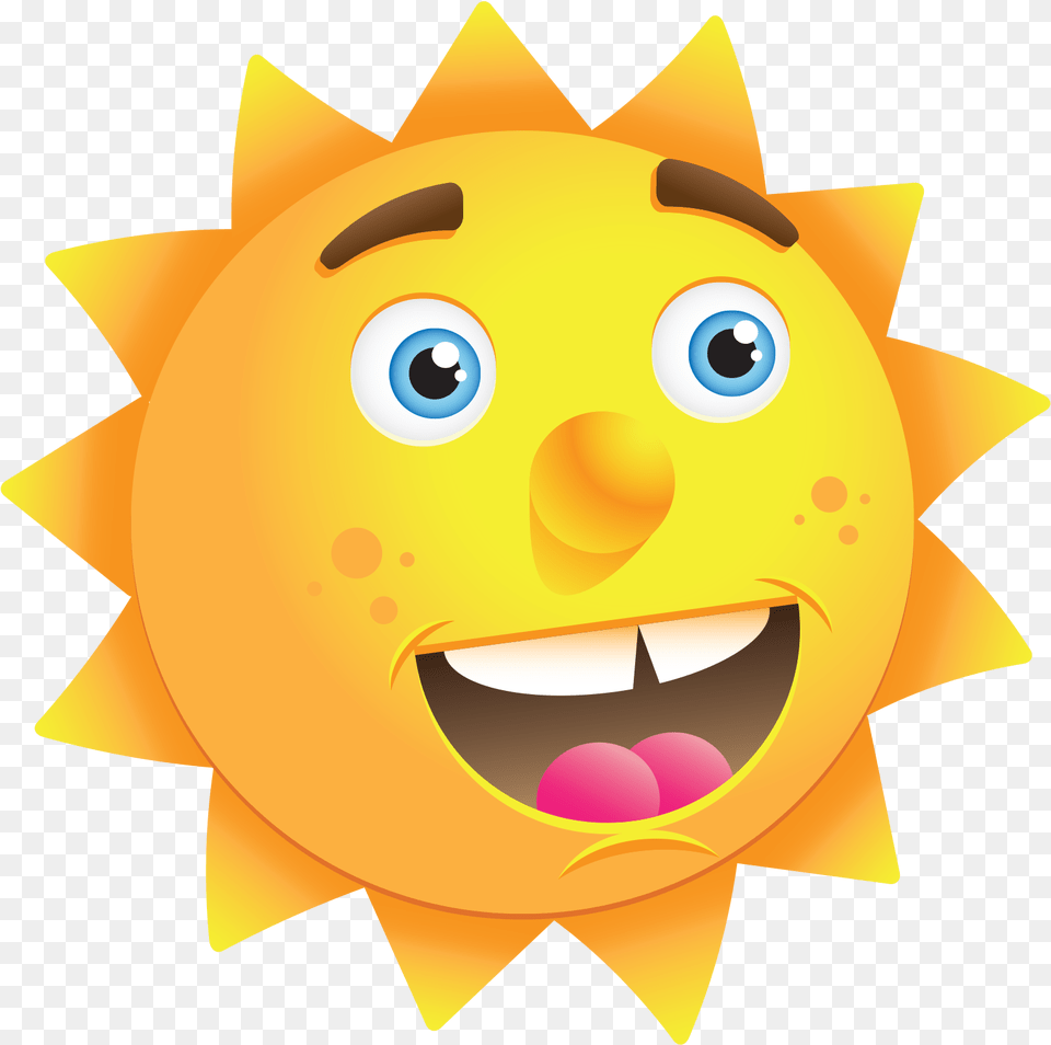 Happy Sun Character Happy Sun, Nature, Outdoors, Snow, Snowman Free Png