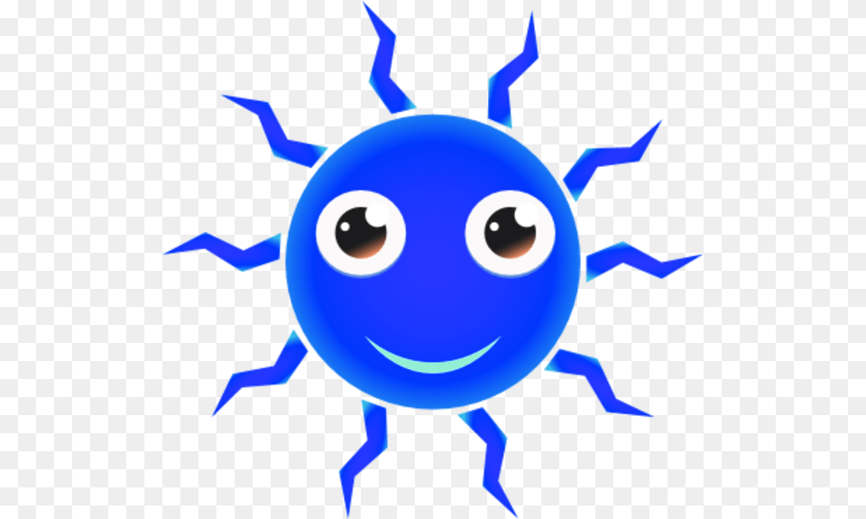 Happy Sun Smiling Eyes Mouth Cartoon Blue Sun Cartoon, Baby, Person, Face, Head Png