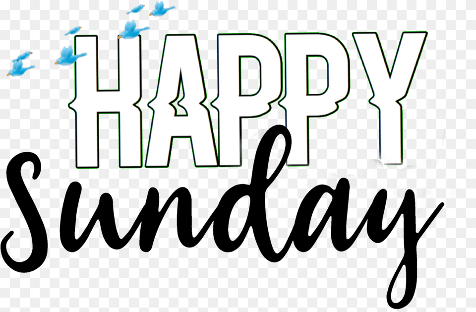 Happy Sunday Calligraphy, Text, Logo Png Image