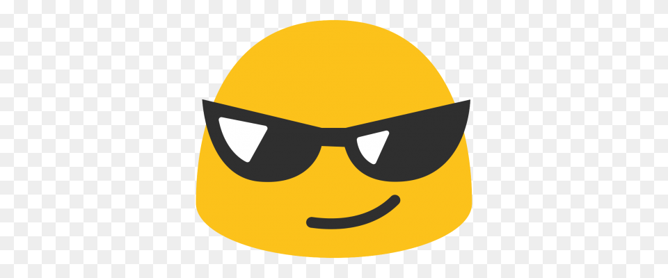 Happy Sunglasses Emoji Clipart Hd, Accessories, Clothing, Glasses, Hardhat Png Image