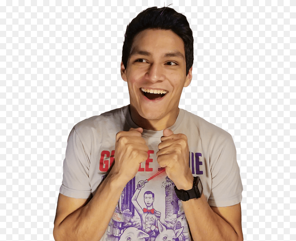 Happy Surprised Person Happy, T-shirt, Body Part, Clothing, Finger Png