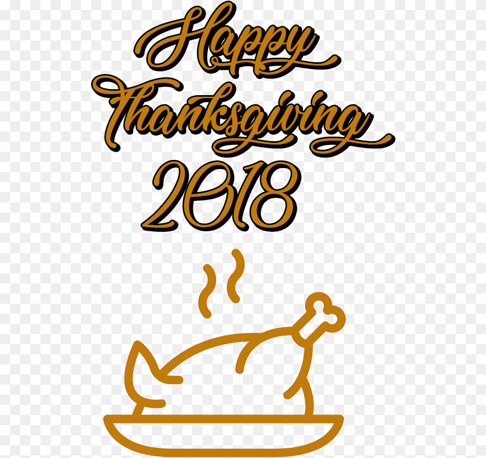 Happy Thanksgiving 2018 Smoking Turkey Transparent Baked Chicken Clip Art Black And White, Text, Electronics, Hardware, Person Png