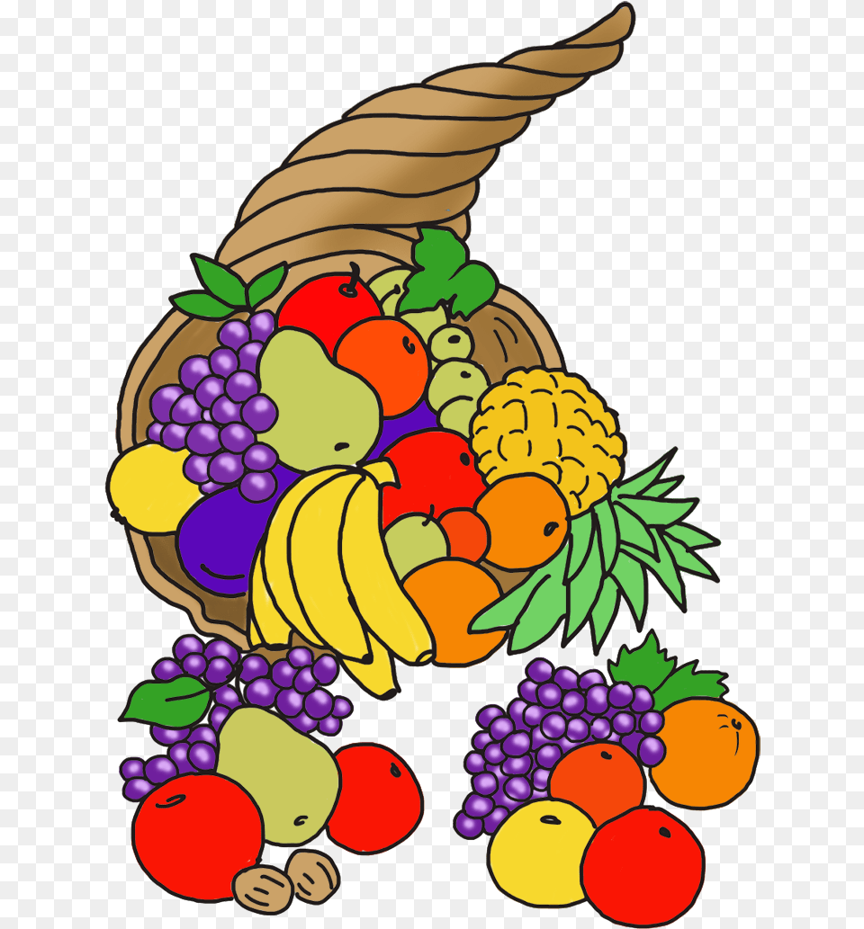 Happy Thanksgiving Clip Art Cornucopia, Food, Fruit, Plant, Produce Free Transparent Png
