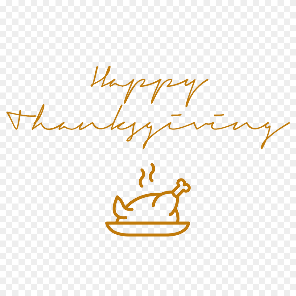 Happy Thanksgiving Signature Smoking Turkey, Text, Handwriting, Blackboard Free Png Download