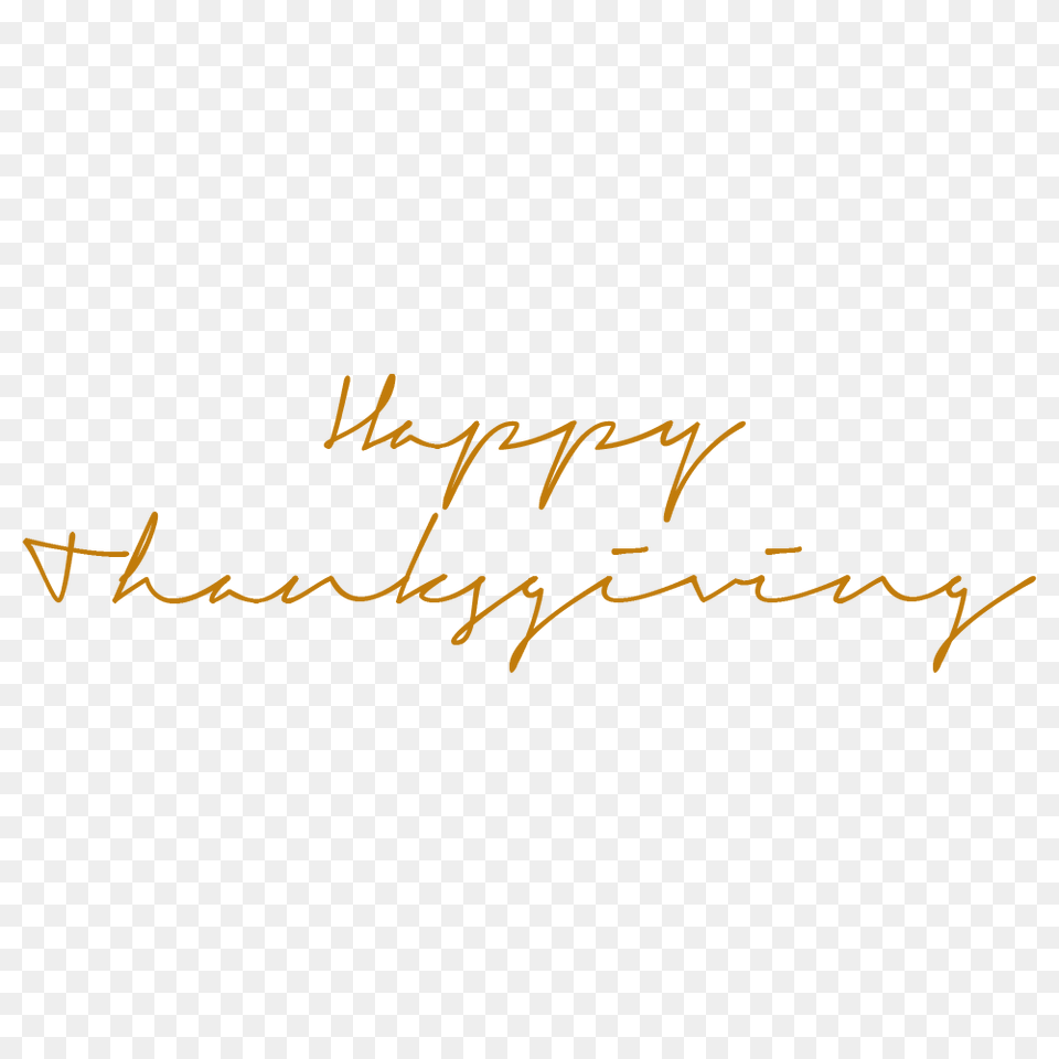 Happy Thanksgiving Signature Text, Handwriting Png