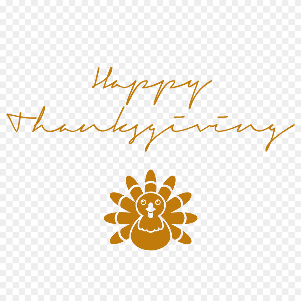 Happy Thanksgiving Signature Turkey Icon, Art, Floral Design, Graphics, Pattern Free Png Download