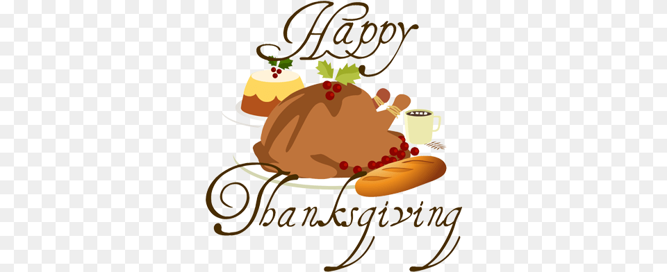 Happy Thanksgiving Turkey Dinner Happy New Year Script, Meal, Food, Roast, Turkey Dinner Free Transparent Png
