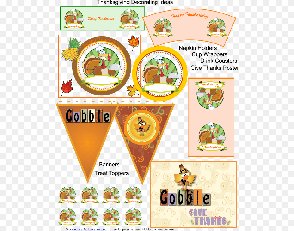 Happy Thanksgiving Turkey Place Cards, Advertisement, Poster, Baby, Person Free Transparent Png