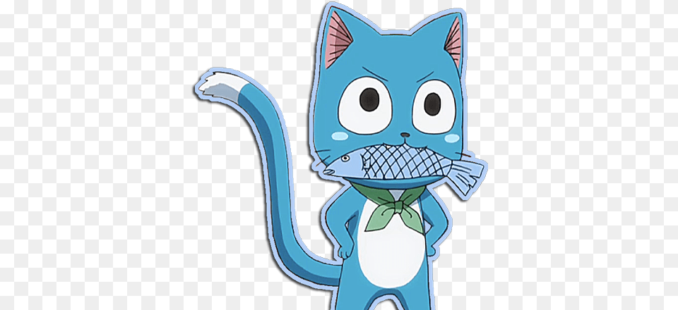 Happy The Cat From Fairy Tale Happy Fairy Tail No Background, Animal, Fish, Sea Life, Shark Png