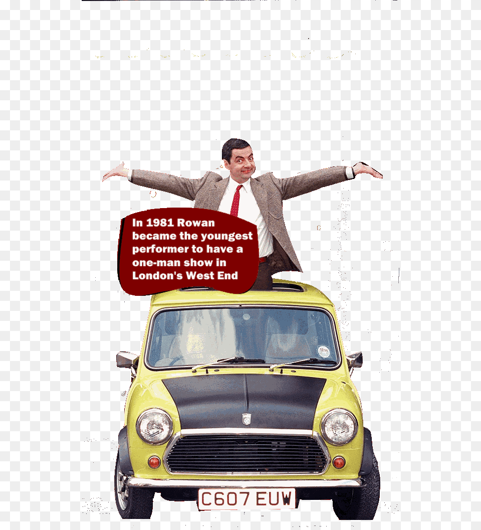 Happy To Say Goodbye To Mr Bean Now And He Don39t Think Mini Cooper Mr Bean, Advertisement, Poster, Car, Vehicle Png Image