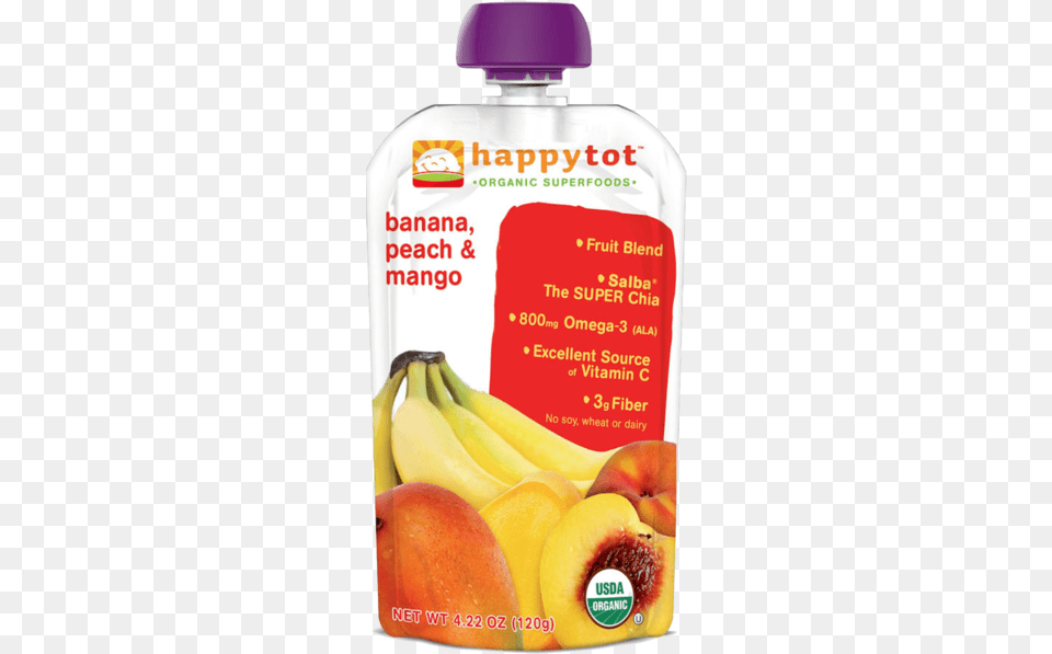 Happy Tot Organic Superfoods Bananas Peaches Amp Mangos Happy Family Happy Tot Superfoods Blueberry Pear, Food, Fruit, Plant, Produce Png