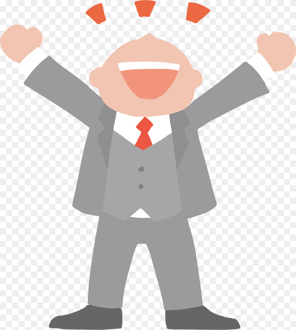 Happy Transparent Person Happy Clipart, Suit, Clothing, Formal Wear, Body Part Png Image