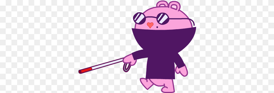 Happy Tree Friends Blind Guy, Purple, Cutlery, Baby, Person Free Png
