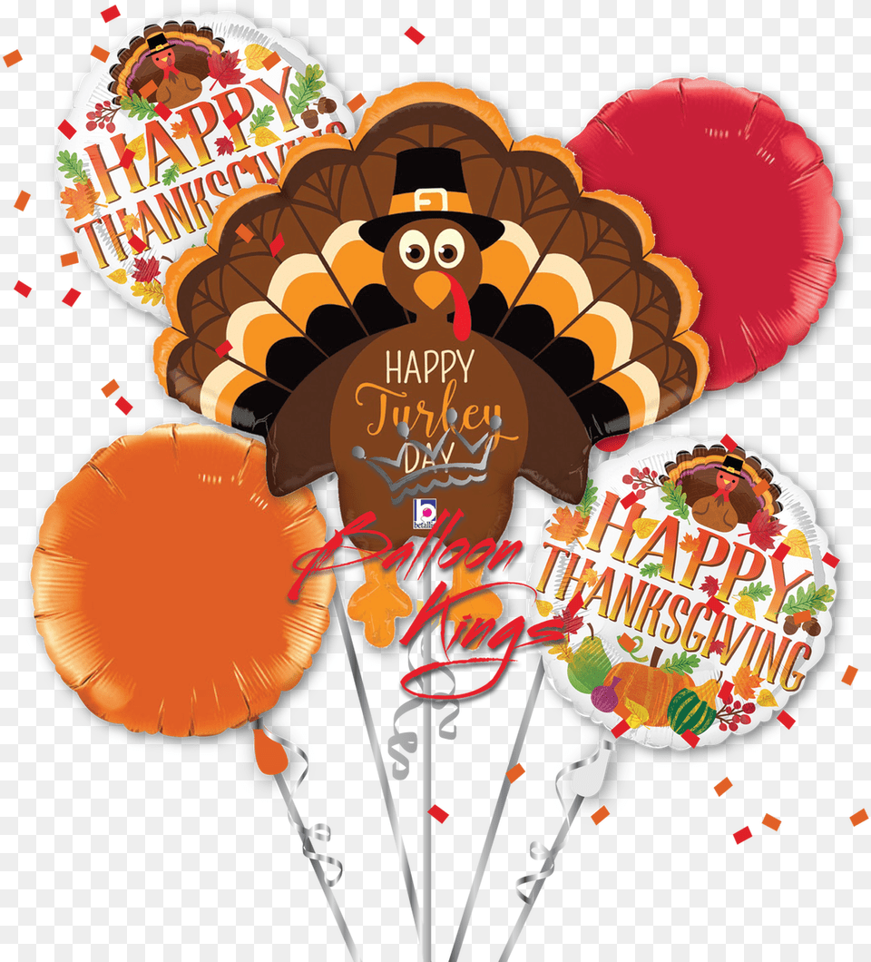 Happy Turkey Day Bouquet Transparent Cartoons Happy Canada Day Transparent Balloons, Balloon, Food, Sweets, Advertisement Png Image