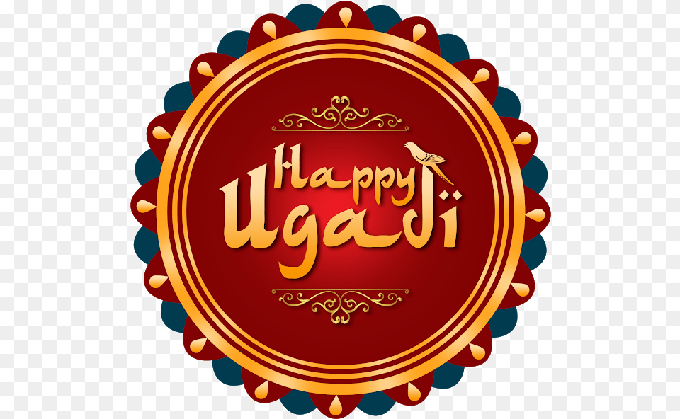 Happy Ugadi Circle, Cream, Food, Birthday Cake, Cake Free Png