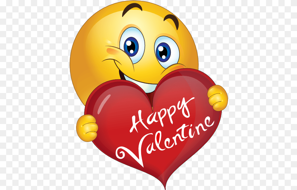 Happy Valentine Boy Smiley Emoticon Animated Emoji Happy Valentines Day, Balloon Free Transparent Png