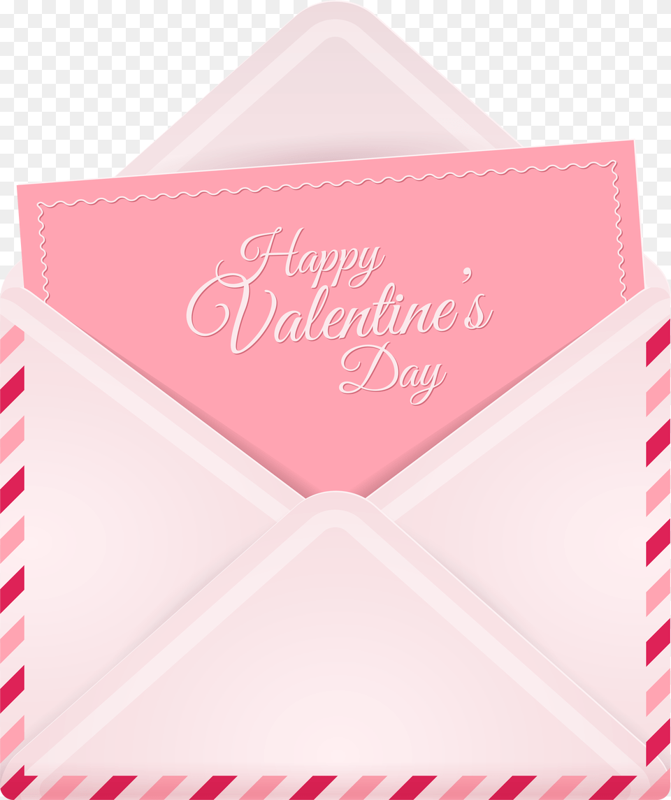 Happy Valentine With Envelope, Mail, Airmail Png