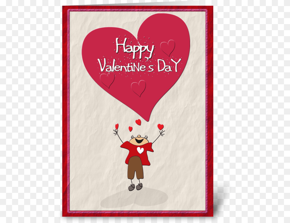 Happy Valentines Day Card Cartoon, Envelope, Greeting Card, Mail, Baby Free Png Download