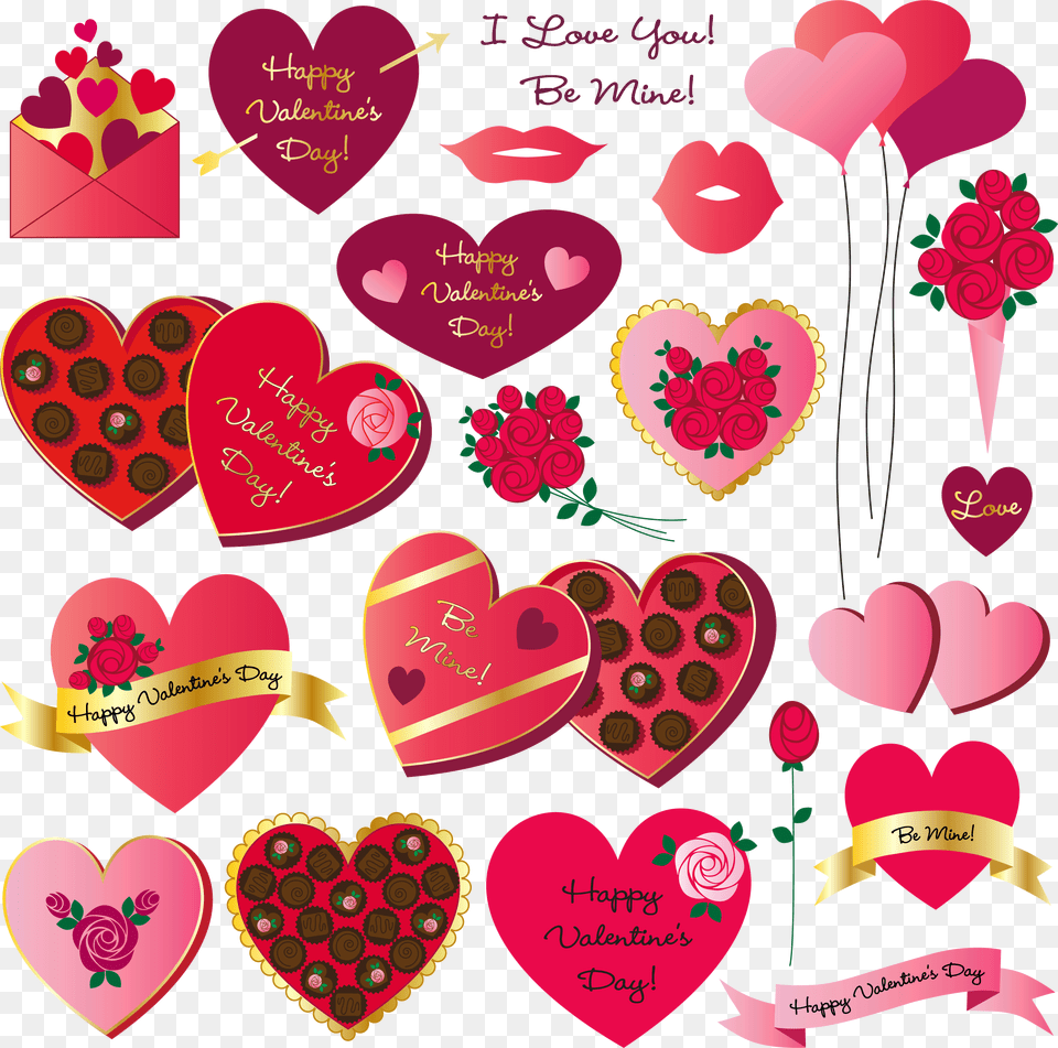 Happy Valentines Day Clipart Free Vector Art Stock Heart Clipart, Envelope, Greeting Card, Mail Png