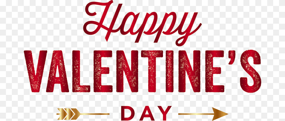 Happy Valentines Day Gold Arrow Happy Valentine Day Text, Book, Publication Png Image