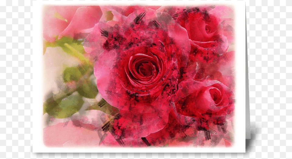 Happy Valentines Day Greeting Card Hybrid Tea Rose, Flower, Flower Arrangement, Flower Bouquet, Plant Free Png Download