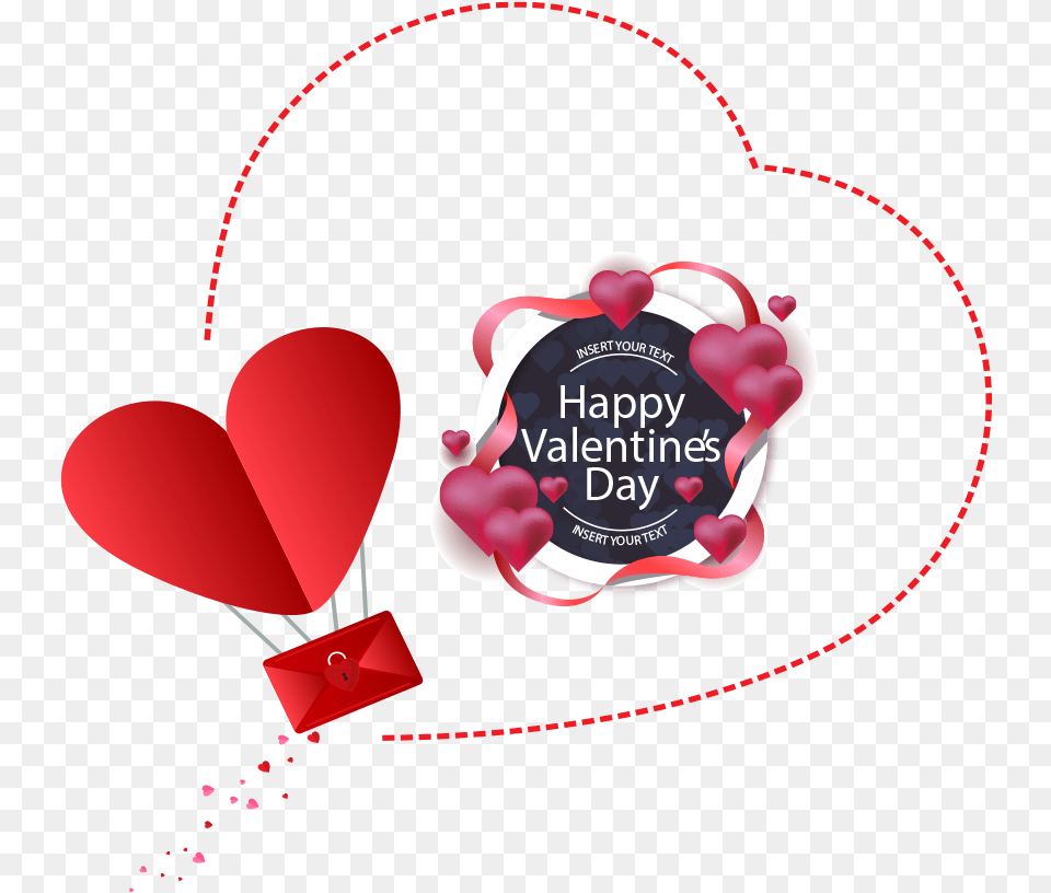 Happy Valentines Day Wonder If You Think Of Me Quotes, Balloon, Envelope, Greeting Card, Mail Png Image