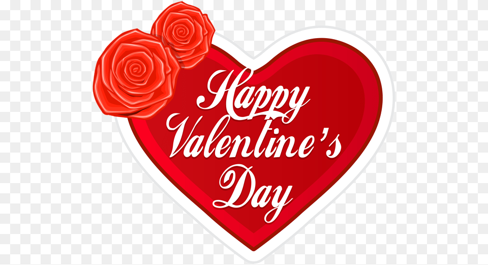 Happy Valentines Day In Red Heart, Envelope, Flower, Greeting Card, Mail Png