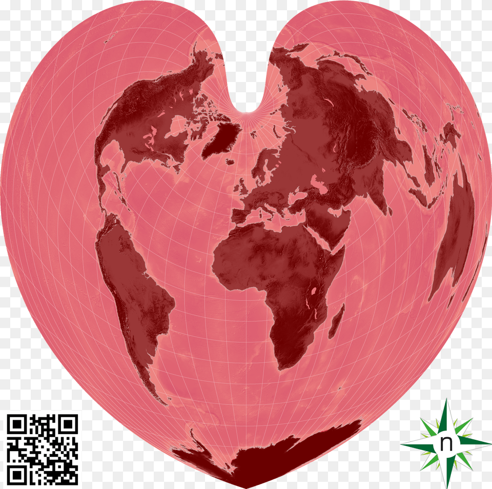 Happy Valentines Day World, Heart, Qr Code Png Image
