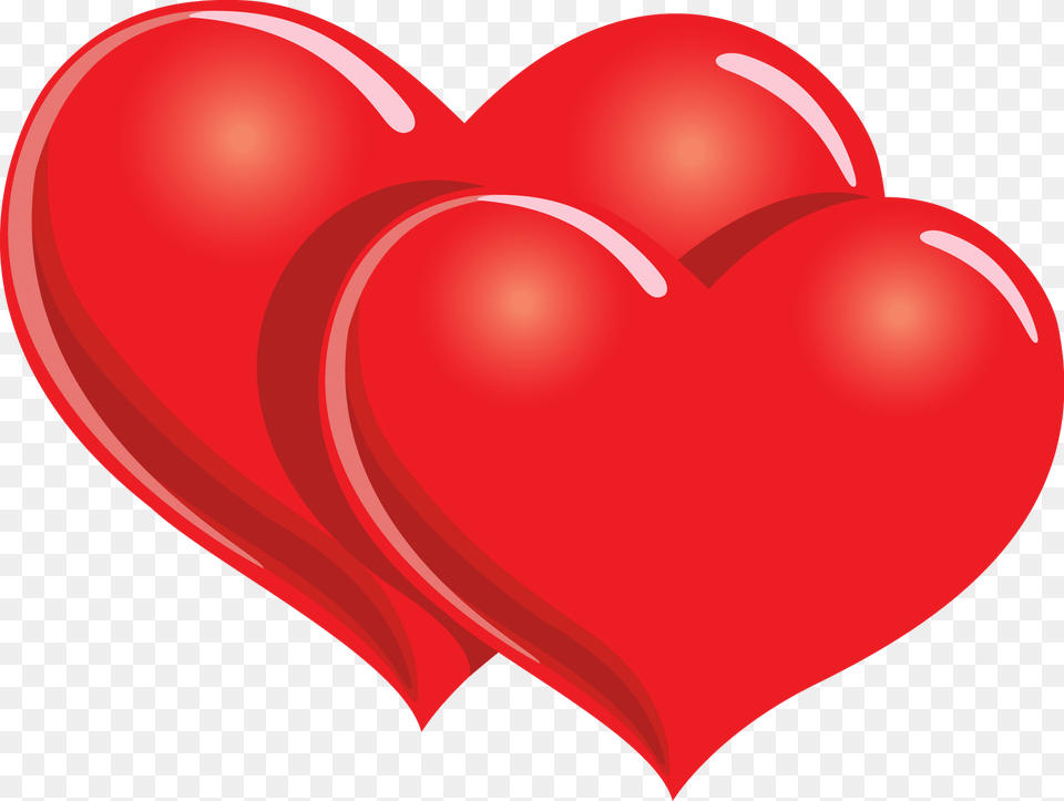 Happy Valentines Two Hearts, Heart, Balloon Png Image