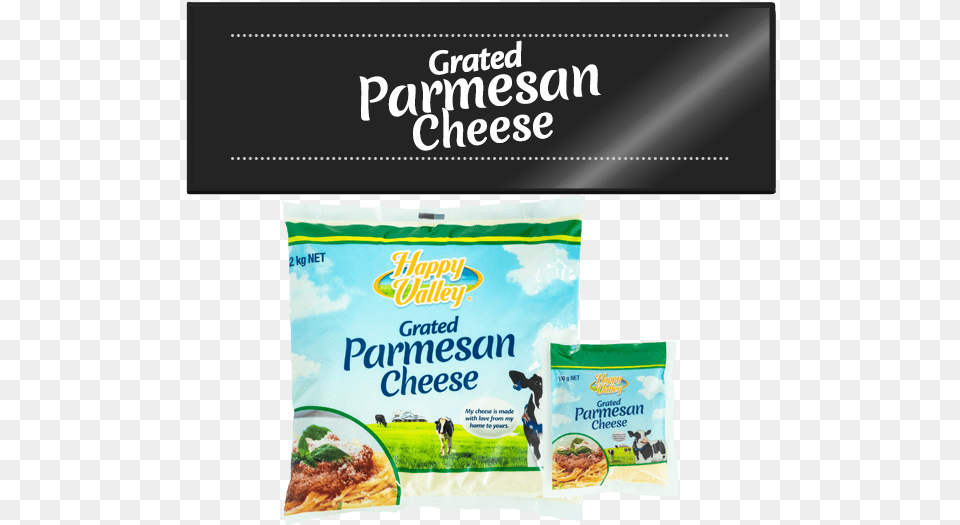 Happy Valley Dairy S Grated Parmesan Cheese, Advertisement, Poster, Snack, Food Png Image