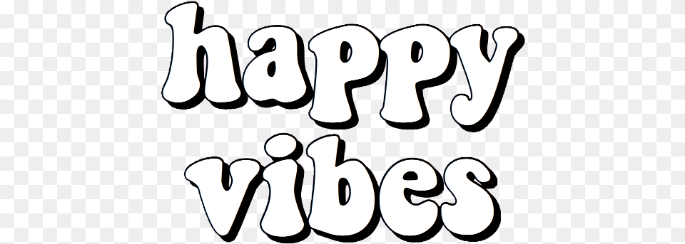 Happy Vibes Vsco Tumblr Artsy Aesthetic Quote Calligraphy, Text, Animal, Bear, Mammal Free Png