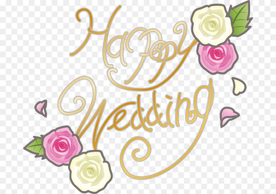 Happy Wedding Decoration Clipart, Art, Graphics, Pattern, Flower Free Png