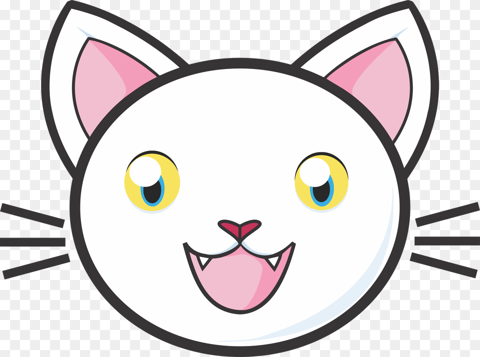 Happy White Cat Icons, Disk Png Image