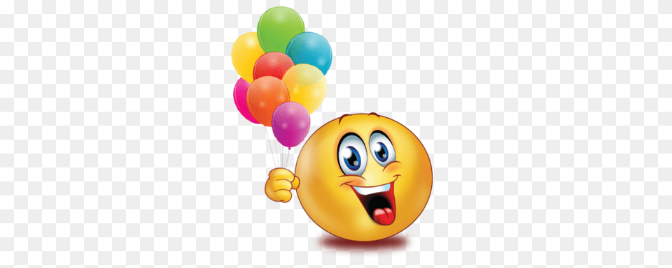 Happy With Balloons Emoji, Balloon Free Transparent Png