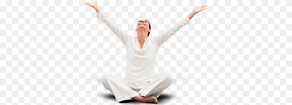 Happy Woman Woman Meditation Back, Head, Blouse, Clothing, Face Free Transparent Png