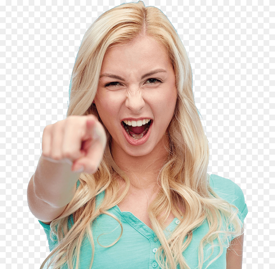 Happy Woman Young Woman Pointing Finger, Adult, Person, Head, Female Png