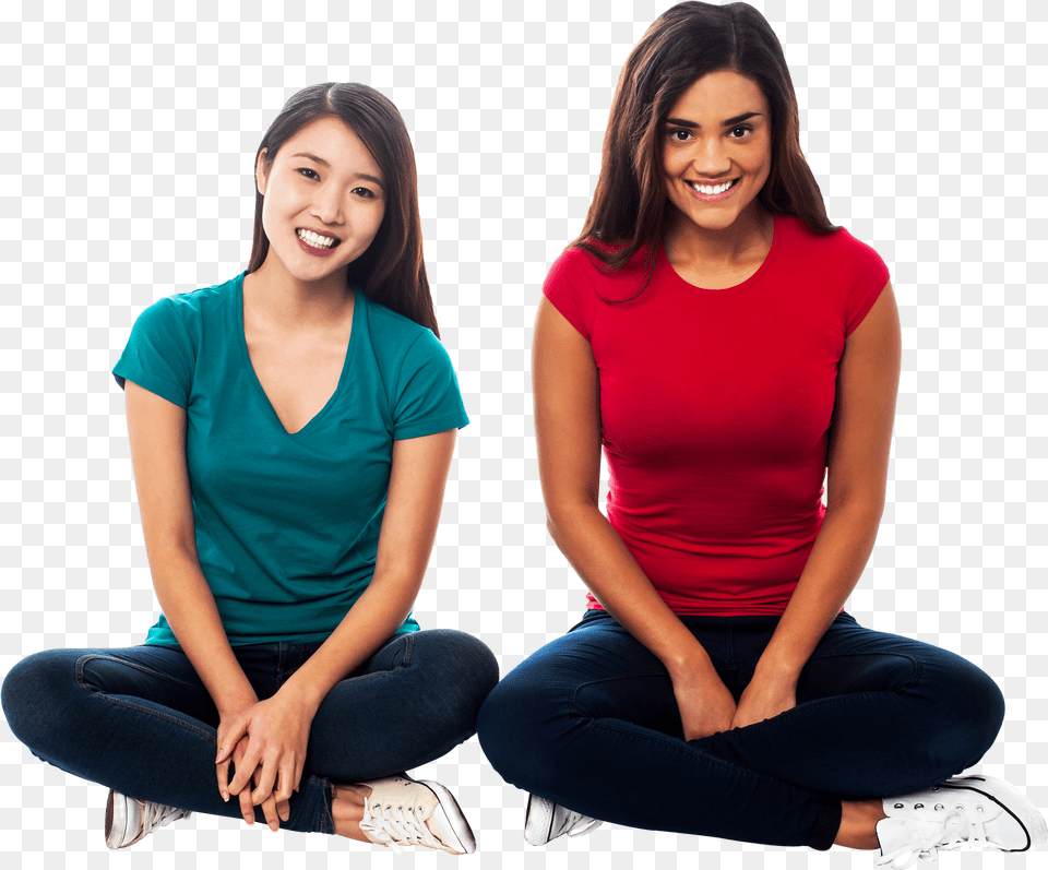 Happy Women Image Transparent Women Sitting Free Png Download