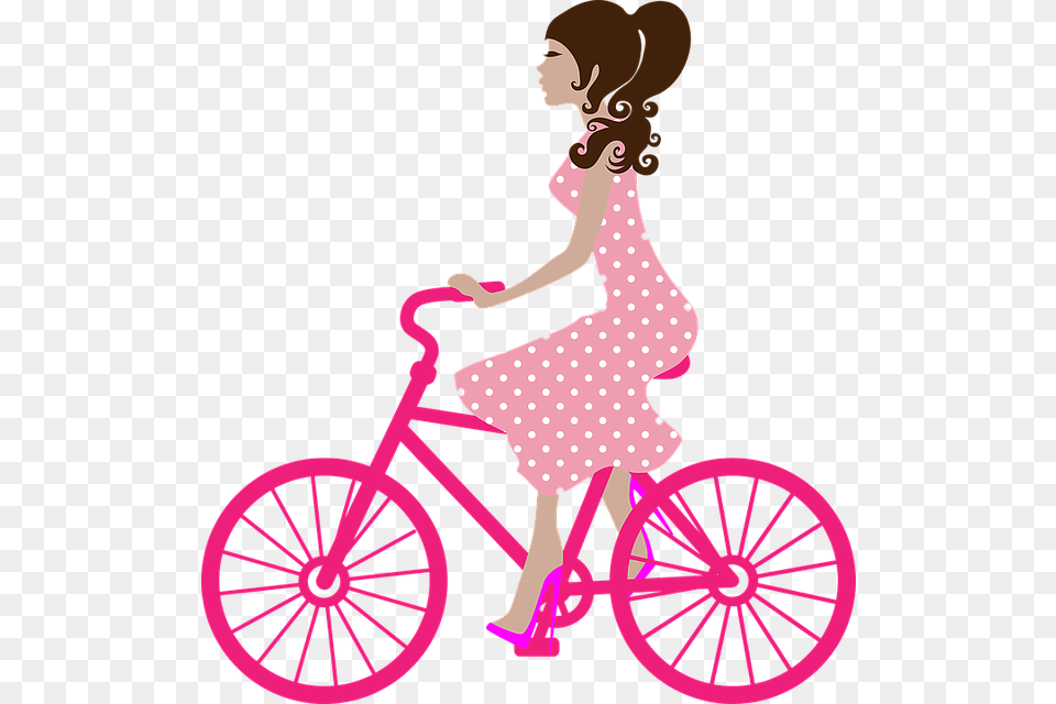 Happy Women S Day Girl On Bike, Pattern, Wheel, Machine, Child Free Png