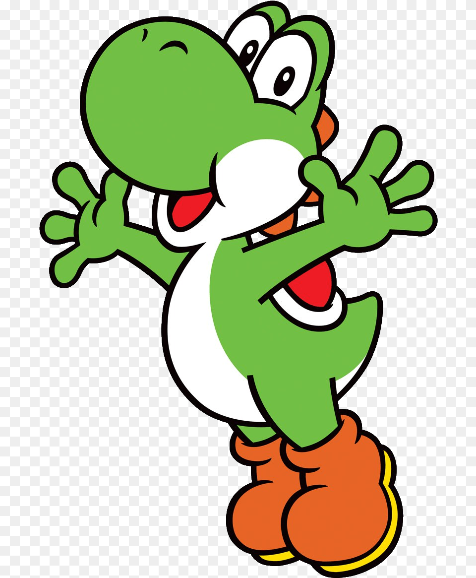 Happy Yoshi Video Game Character Super Mario Yoshi, Baby, Person, Cartoon, Amphibian Free Png Download
