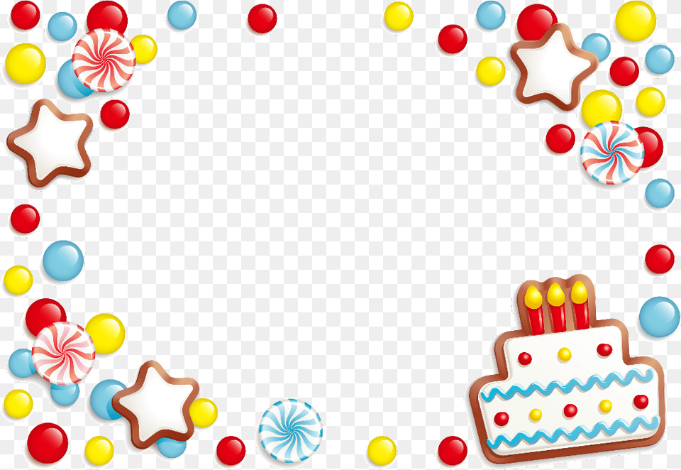 Happybirthday Birthday Frame Ftestickers Happy Birthday To Gary, Food, Sweets, Cream, Dessert Png Image