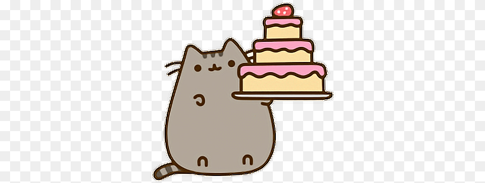 Happybirthday Birthday Transparent Background Pusheen Gif, Bag, Food, Sweets Png Image