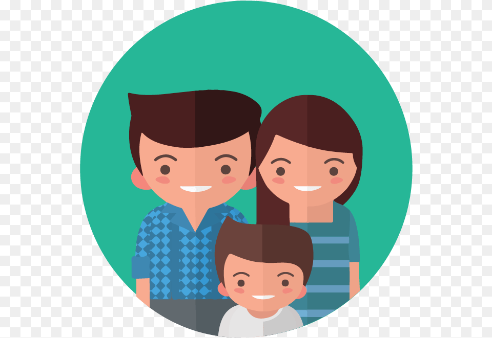 Happyfamily Cartoon, Portrait, Photography, Person, People Png Image