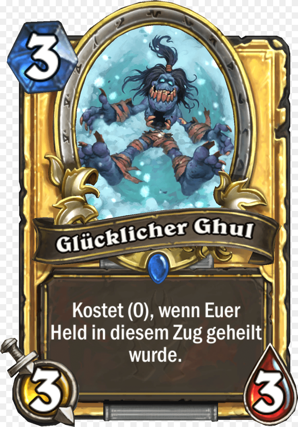 Happyghoul Gold Dede Mc Tech Hearthstone, Advertisement, Poster, Baby, Person Png Image