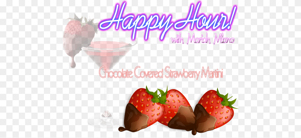 Happyhour Intro Choc Strawberry Martini Strawberry, Berry, Food, Fruit, Plant Free Png