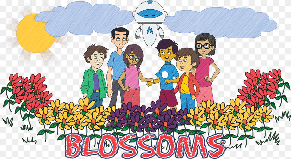 Happymongo Blossoms, Book, Comics, Publication, Person Free Transparent Png